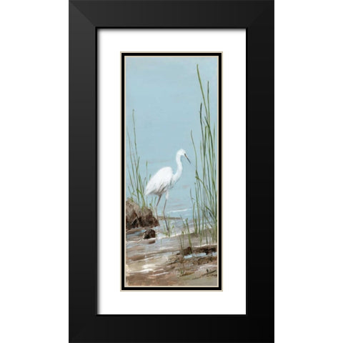 Island Egret I Black Modern Wood Framed Art Print with Double Matting by Swatland, Sally