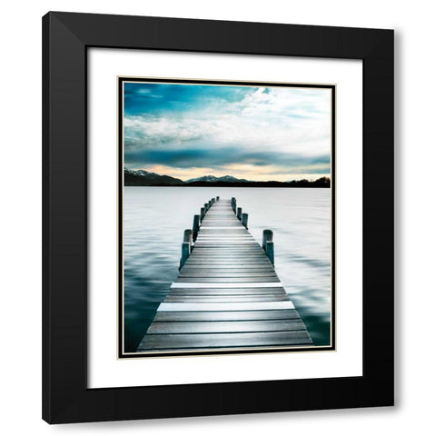 Jetty Black Modern Wood Framed Art Print with Double Matting by Delimont, Danita