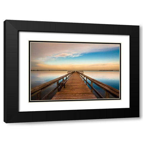 Terre Ceia Bay Black Modern Wood Framed Art Print with Double Matting by Delimont, Danita