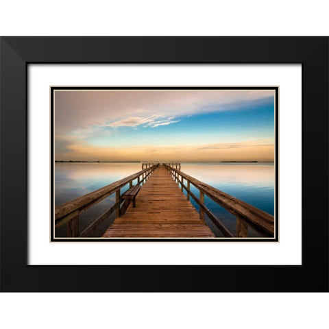 Terre Ceia Bay Black Modern Wood Framed Art Print with Double Matting by Delimont, Danita