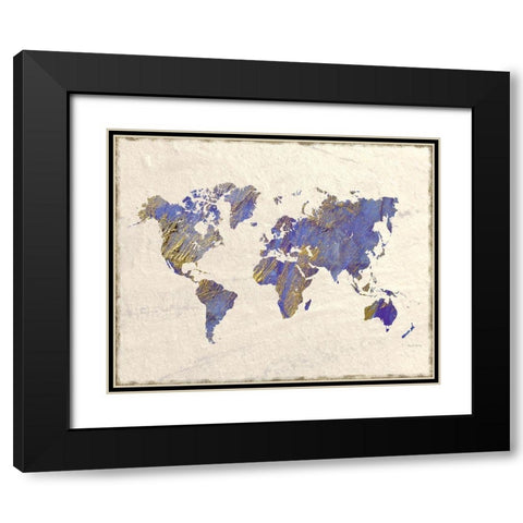Painterly World Black Modern Wood Framed Art Print with Double Matting by Murray, Amanda