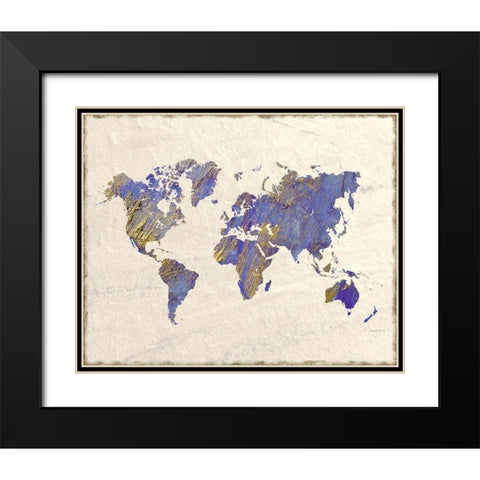 Painterly World Black Modern Wood Framed Art Print with Double Matting by Murray, Amanda