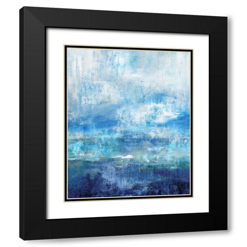 Morning Mist Black Modern Wood Framed Art Print with Double Matting by Nan