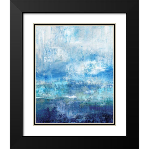 Morning Mist Black Modern Wood Framed Art Print with Double Matting by Nan