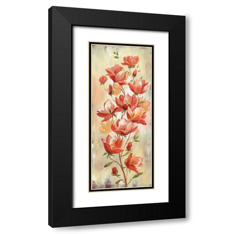 Blushing Beauties I Black Modern Wood Framed Art Print with Double Matting by Nan