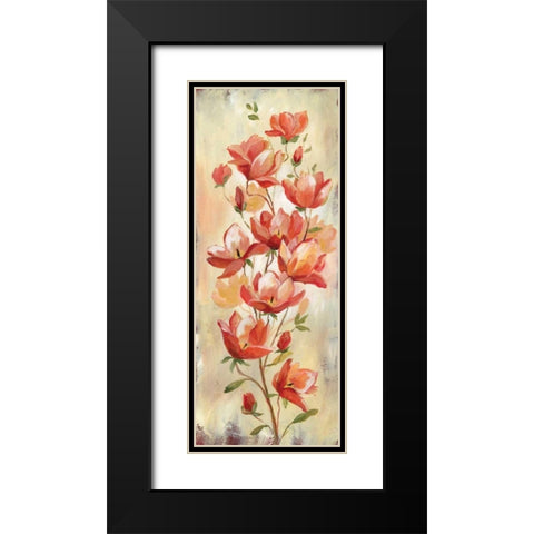 Blushing Beauties I Black Modern Wood Framed Art Print with Double Matting by Nan