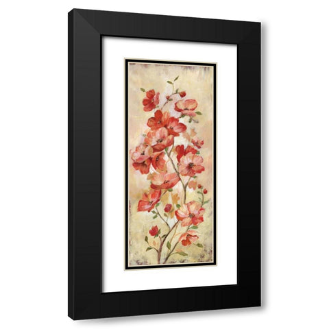 Blushing Beauties II Black Modern Wood Framed Art Print with Double Matting by Nan