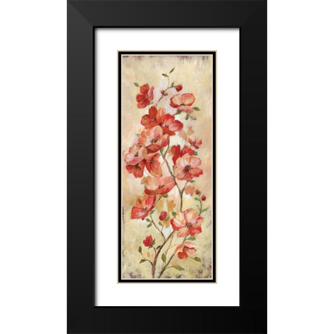 Blushing Beauties II Black Modern Wood Framed Art Print with Double Matting by Nan