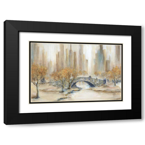 Central Park Black Modern Wood Framed Art Print with Double Matting by Dunlap, Marilyn