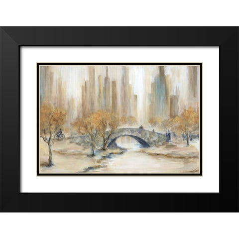 Central Park Black Modern Wood Framed Art Print with Double Matting by Dunlap, Marilyn