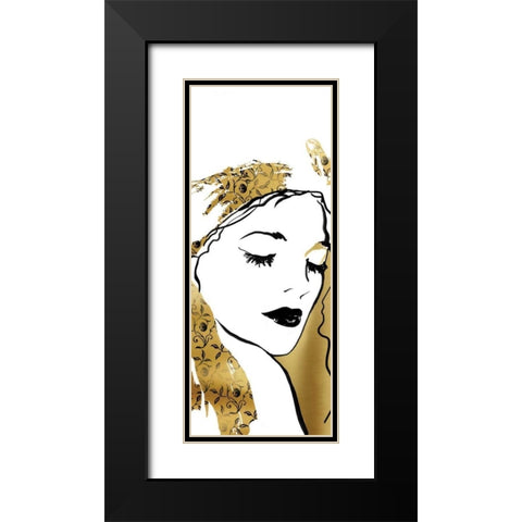 Fashion Girl I Black Modern Wood Framed Art Print with Double Matting by Robinson, Carol