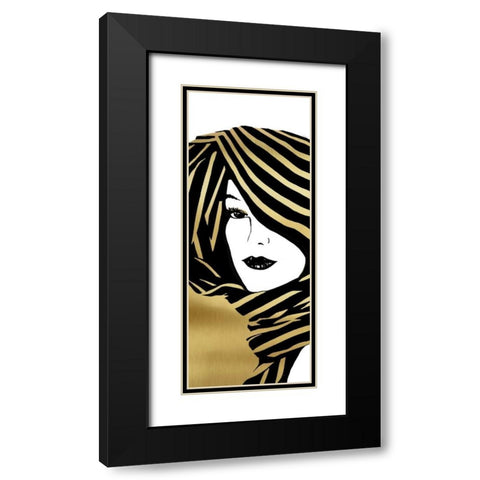 Fashion Girl II Black Modern Wood Framed Art Print with Double Matting by Robinson, Carol