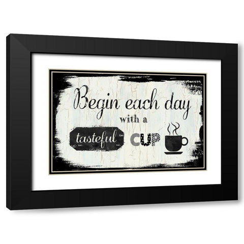 Tasteful Cup Black Modern Wood Framed Art Print with Double Matting by Nan