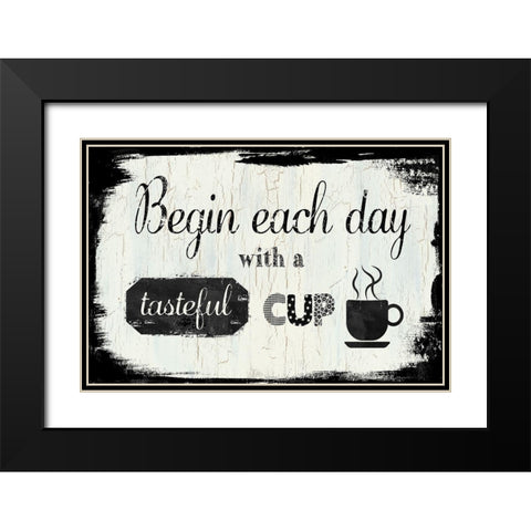 Tasteful Cup Black Modern Wood Framed Art Print with Double Matting by Nan