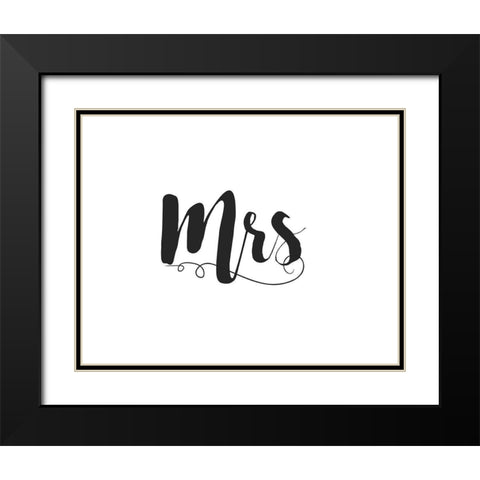 Mr. and Mrs. II Black Modern Wood Framed Art Print with Double Matting by CAD DESIGNS