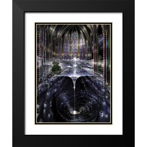Genesis I Black Modern Wood Framed Art Print with Double Matting by Stephens Jr., John H.