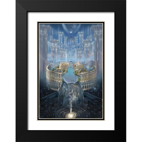 Solace Black Modern Wood Framed Art Print with Double Matting by Stephens Jr., John H.