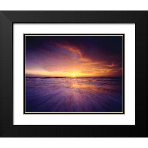 Regal Ocean Black Modern Wood Framed Art Print with Double Matting by Delimont, Danita