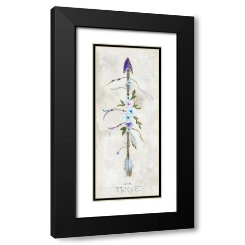 Boho Arrow II Black Modern Wood Framed Art Print with Double Matting by Dunlap, Marilyn