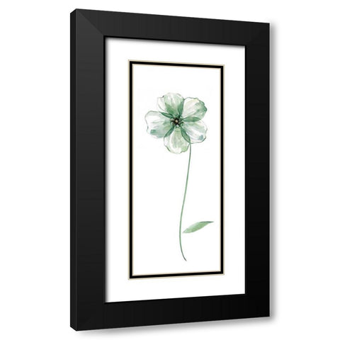 Sage Flower II Black Modern Wood Framed Art Print with Double Matting by Robinson, Carol