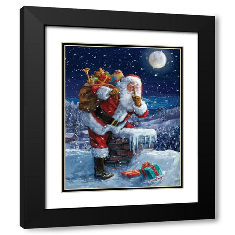 Caught In The Act Black Modern Wood Framed Art Print with Double Matting by Corti, Marcello