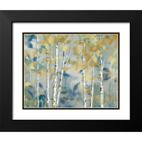 Gilded Forest I Black Modern Wood Framed Art Print with Double Matting by Nan