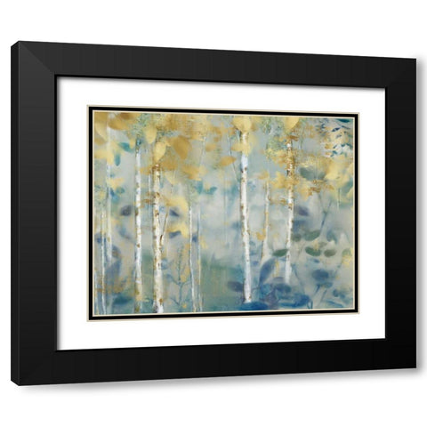 Gilded Forest II Black Modern Wood Framed Art Print with Double Matting by Nan