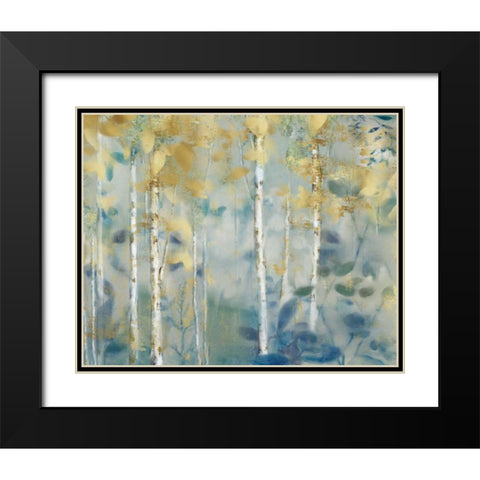 Gilded Forest II Black Modern Wood Framed Art Print with Double Matting by Nan