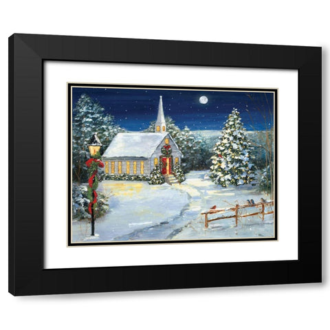Holy Night Black Modern Wood Framed Art Print with Double Matting by Swatland, Sally