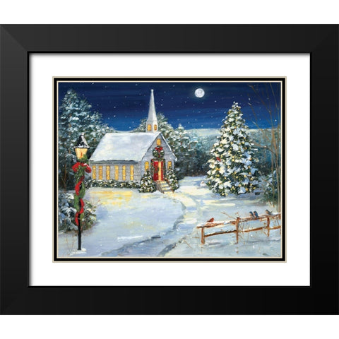 Holy Night Black Modern Wood Framed Art Print with Double Matting by Swatland, Sally