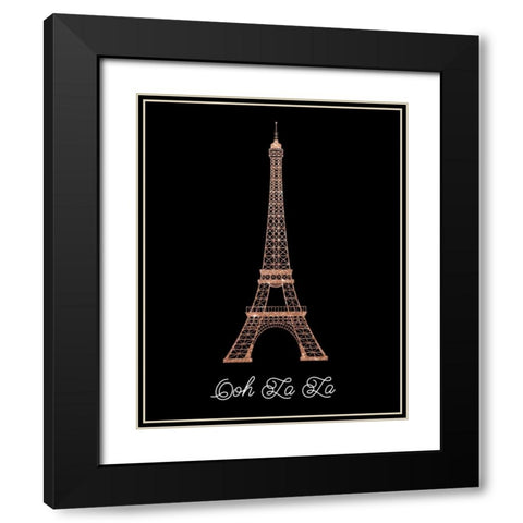 Ooh La La Black Modern Wood Framed Art Print with Double Matting by Murray, Amanda