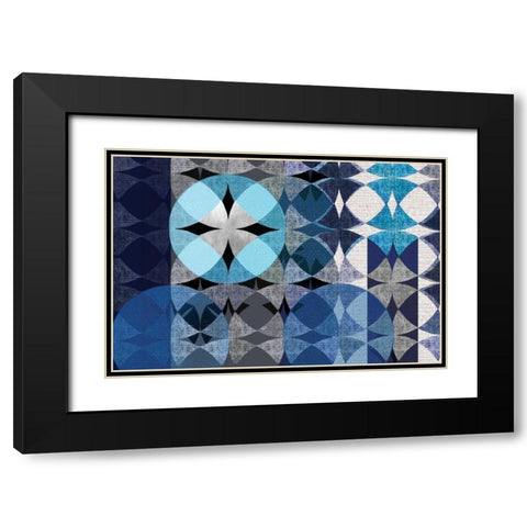 Modern Quilt Black Modern Wood Framed Art Print with Double Matting by Donovan, Maria