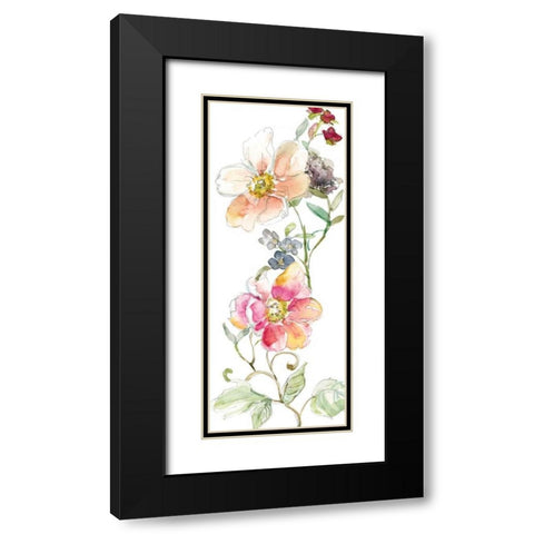 Trailing Blooms II Black Modern Wood Framed Art Print with Double Matting by Robinson, Carol