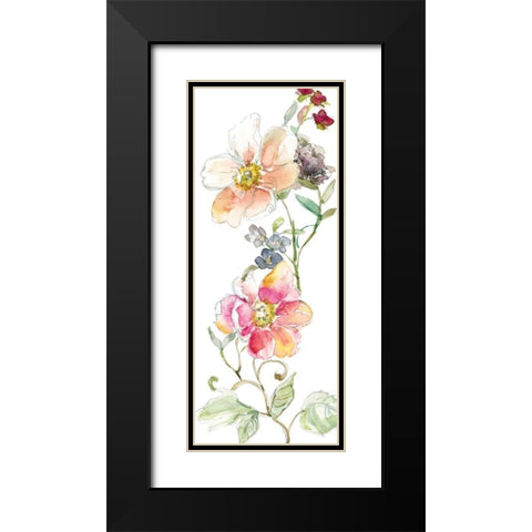 Trailing Blooms II Black Modern Wood Framed Art Print with Double Matting by Robinson, Carol