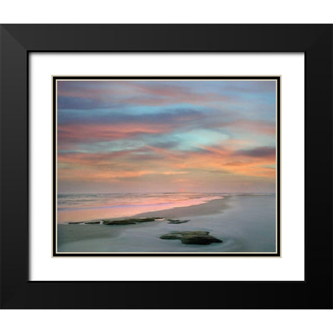 Sunset at Black Modern Wood Framed Art Print with Double Matting by Delimont, Danita