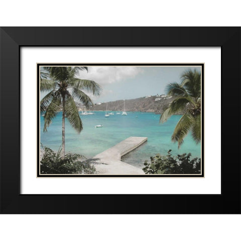 Vacation Black Modern Wood Framed Art Print with Double Matting by Nan