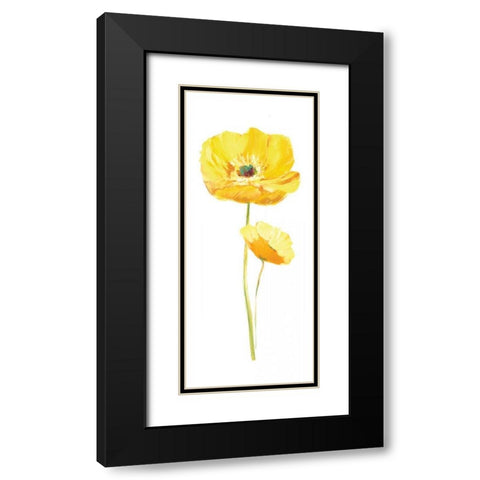 Poppy Pop III Black Modern Wood Framed Art Print with Double Matting by Nan