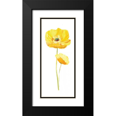 Poppy Pop III Black Modern Wood Framed Art Print with Double Matting by Nan