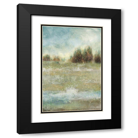 Meadow Enchantment Black Modern Wood Framed Art Print with Double Matting by Nan