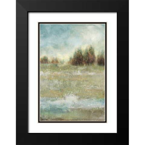 Meadow Enchantment Black Modern Wood Framed Art Print with Double Matting by Nan