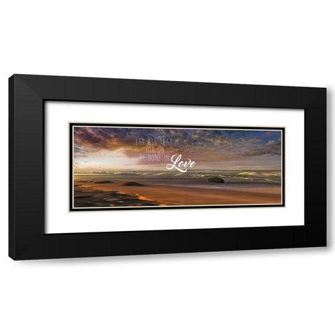 Be Done In Love Black Modern Wood Framed Art Print with Double Matting by Calascibetta, Mike