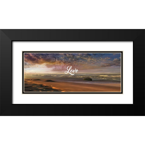 Be Done In Love Black Modern Wood Framed Art Print with Double Matting by Calascibetta, Mike