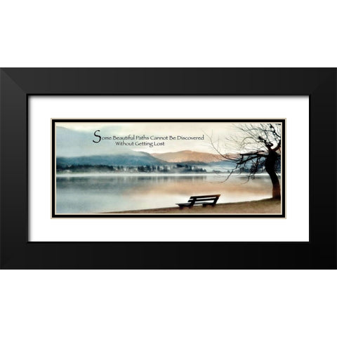 Beautiful Paths Black Modern Wood Framed Art Print with Double Matting by Weisz, Irene