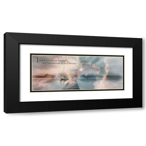Road Less Traveled Black Modern Wood Framed Art Print with Double Matting by Weisz, Irene