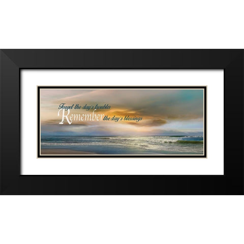 Remember Black Modern Wood Framed Art Print with Double Matting by Calascibetta, Mike