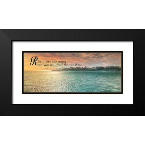 Rise Above Black Modern Wood Framed Art Print with Double Matting by Calascibetta, Mike