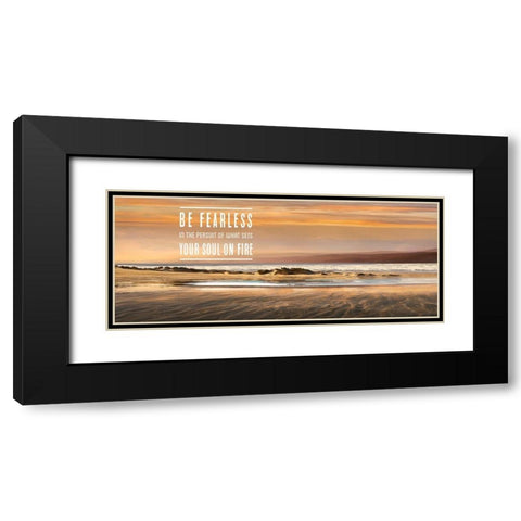 Be Fearless Black Modern Wood Framed Art Print with Double Matting by Calascibetta, Mike