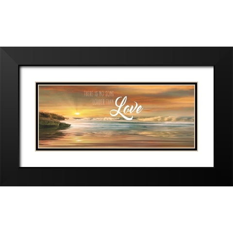 Louder Than Love Black Modern Wood Framed Art Print with Double Matting by Calascibetta, Mike