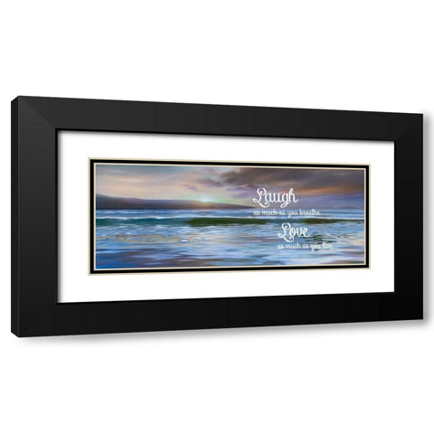 Laugh As Much Black Modern Wood Framed Art Print with Double Matting by Calascibetta, Mike