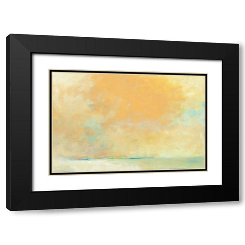 Tangerine Black Modern Wood Framed Art Print with Double Matting by West, David